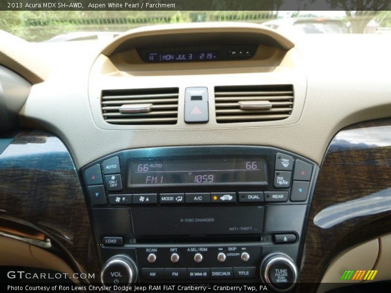 Aspen White Pearl / Parchment 2013 Acura MDX SH-AWD