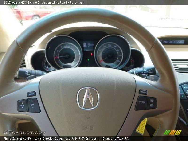 Aspen White Pearl / Parchment 2013 Acura MDX SH-AWD
