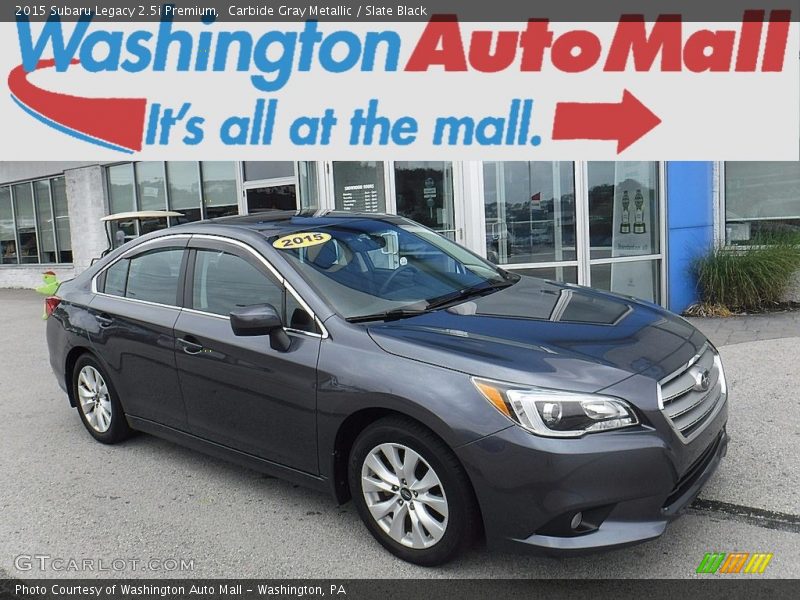Carbide Gray Metallic / Slate Black 2015 Subaru Legacy 2.5i Premium