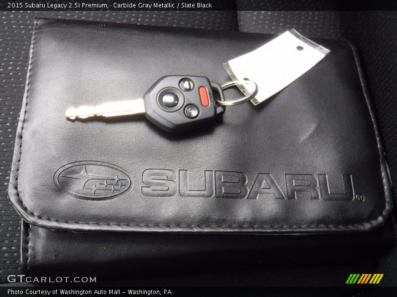 Carbide Gray Metallic / Slate Black 2015 Subaru Legacy 2.5i Premium