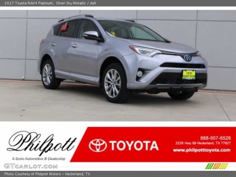 Silver Sky Metallic / Ash 2017 Toyota RAV4 Platinum