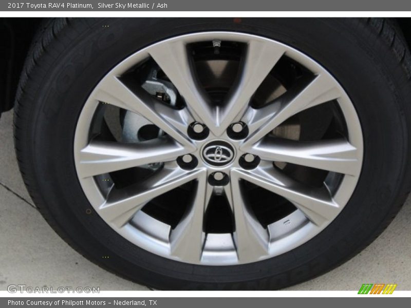Silver Sky Metallic / Ash 2017 Toyota RAV4 Platinum