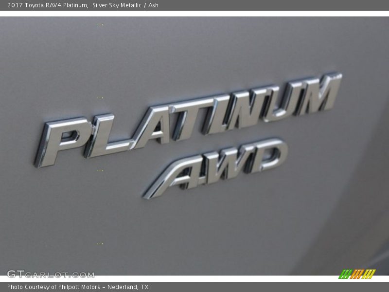 Silver Sky Metallic / Ash 2017 Toyota RAV4 Platinum