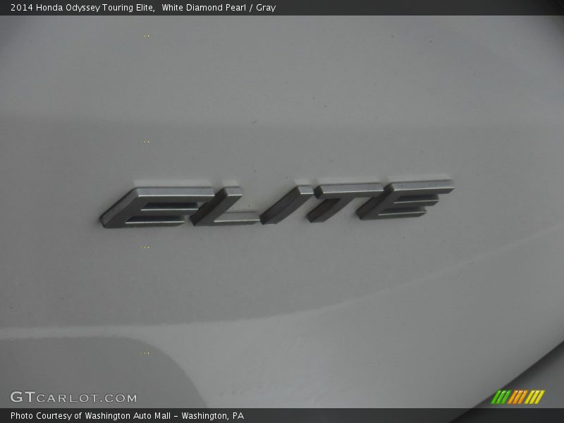 White Diamond Pearl / Gray 2014 Honda Odyssey Touring Elite