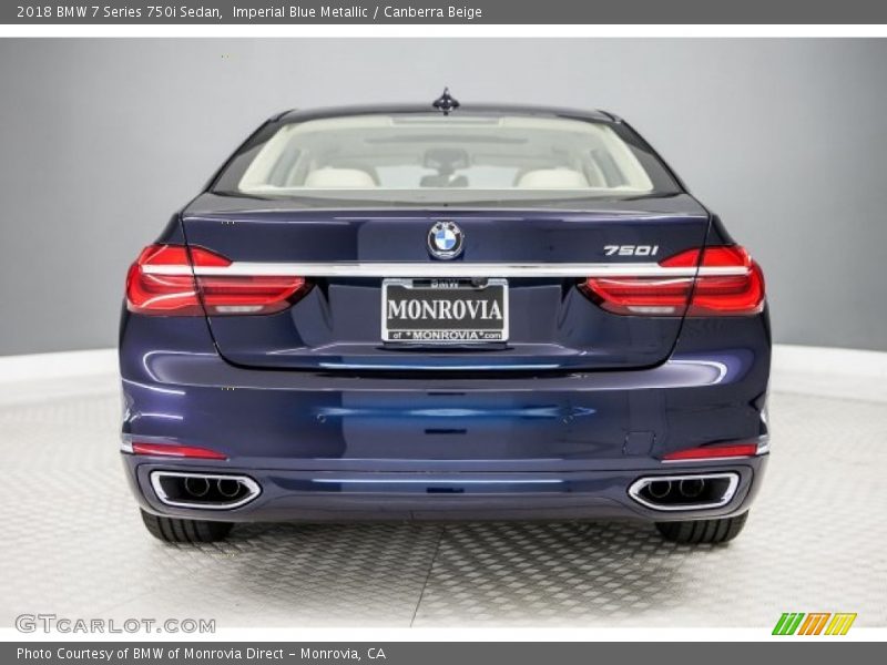 Imperial Blue Metallic / Canberra Beige 2018 BMW 7 Series 750i Sedan