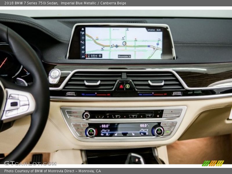 Imperial Blue Metallic / Canberra Beige 2018 BMW 7 Series 750i Sedan