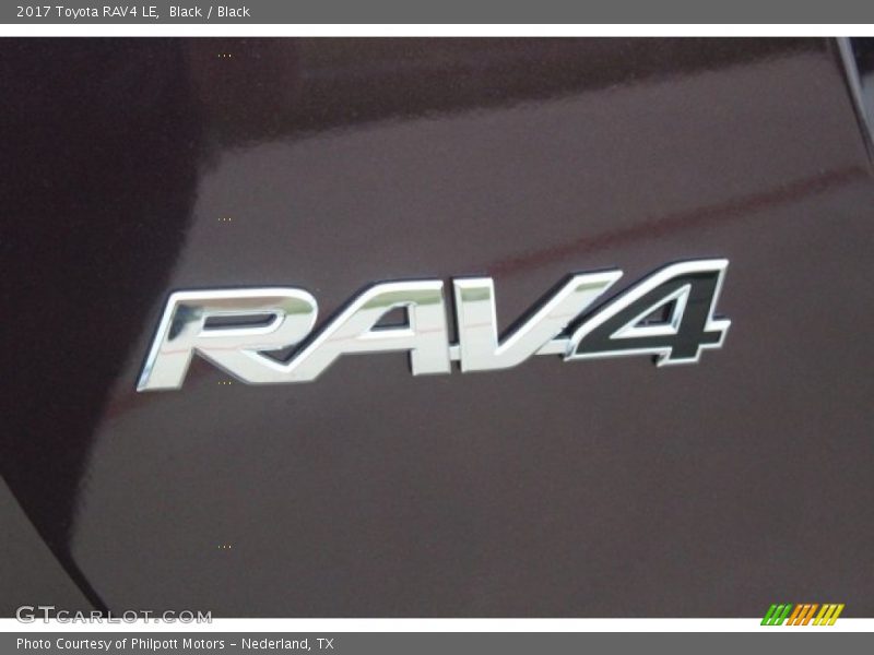 Black / Black 2017 Toyota RAV4 LE