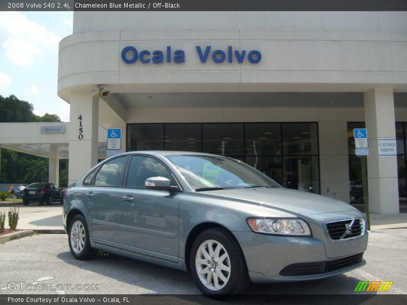 Chameleon Blue Metallic / Off-Black 2008 Volvo S40 2.4i