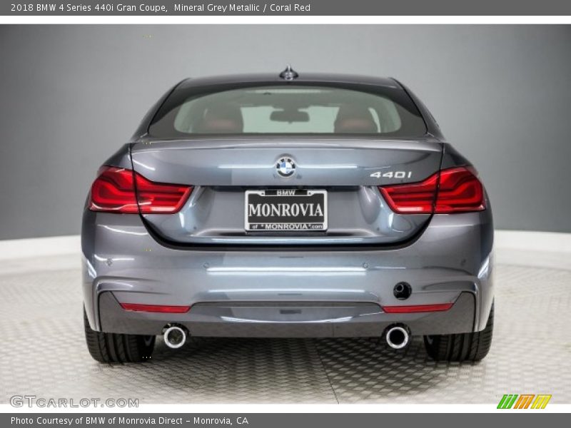 Mineral Grey Metallic / Coral Red 2018 BMW 4 Series 440i Gran Coupe