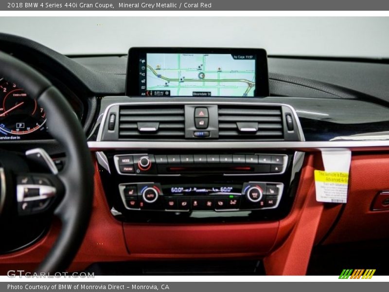 Mineral Grey Metallic / Coral Red 2018 BMW 4 Series 440i Gran Coupe