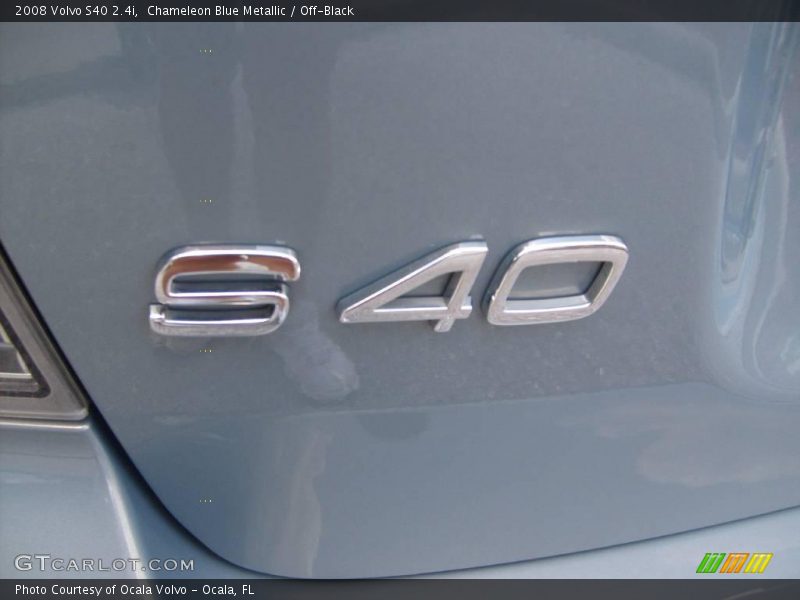 Chameleon Blue Metallic / Off-Black 2008 Volvo S40 2.4i