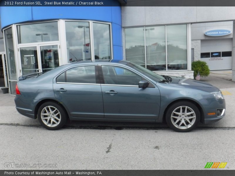 Steel Blue Metallic / Charcoal Black 2012 Ford Fusion SEL