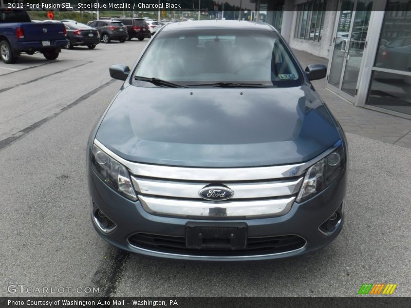 Steel Blue Metallic / Charcoal Black 2012 Ford Fusion SEL