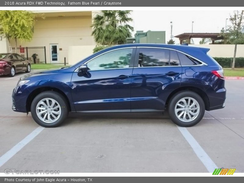 Fathom Blue Pearl / Graystone 2018 Acura RDX FWD Technology