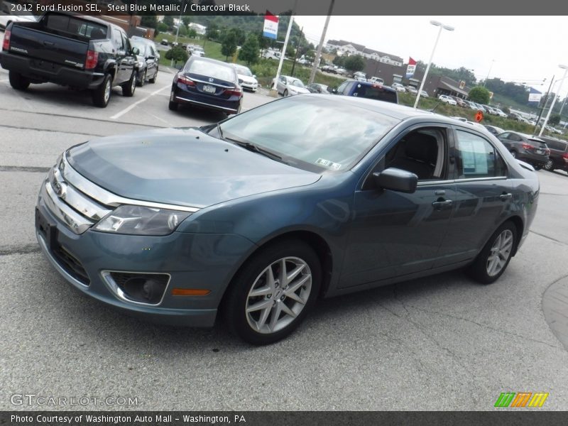 Steel Blue Metallic / Charcoal Black 2012 Ford Fusion SEL