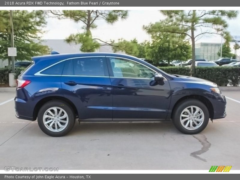 Fathom Blue Pearl / Graystone 2018 Acura RDX FWD Technology