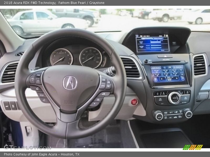 Fathom Blue Pearl / Graystone 2018 Acura RDX FWD Technology