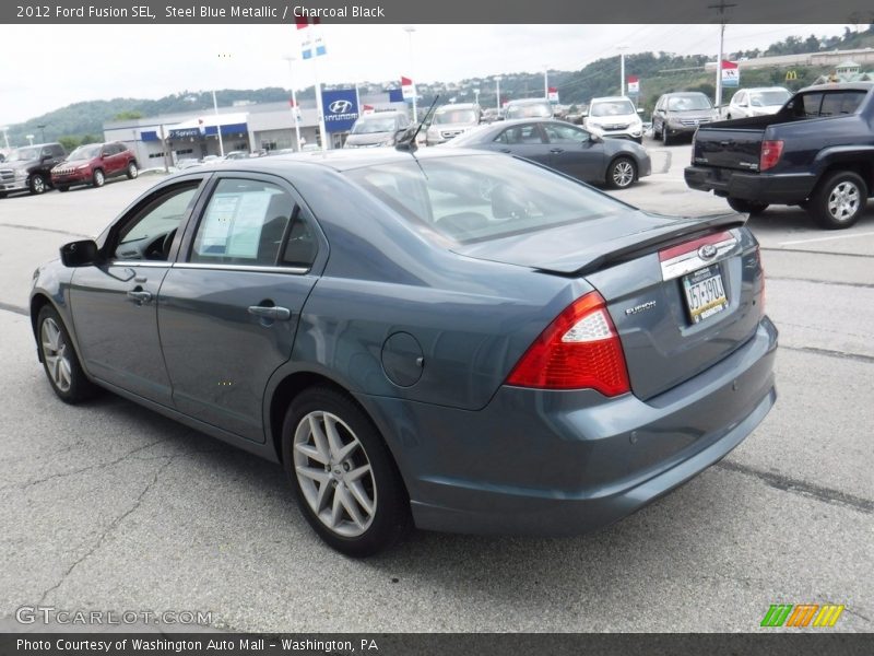 Steel Blue Metallic / Charcoal Black 2012 Ford Fusion SEL