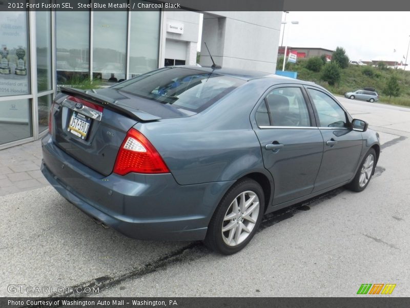 Steel Blue Metallic / Charcoal Black 2012 Ford Fusion SEL