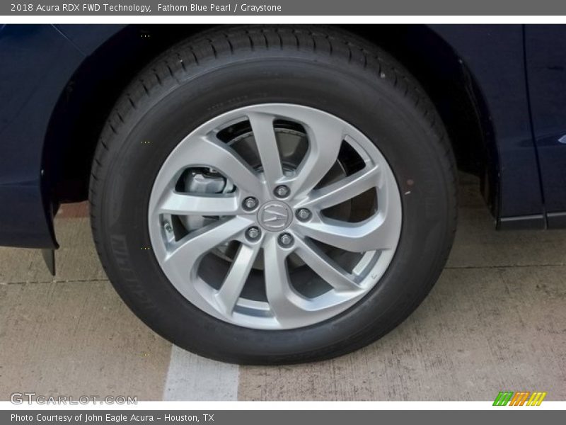 Fathom Blue Pearl / Graystone 2018 Acura RDX FWD Technology