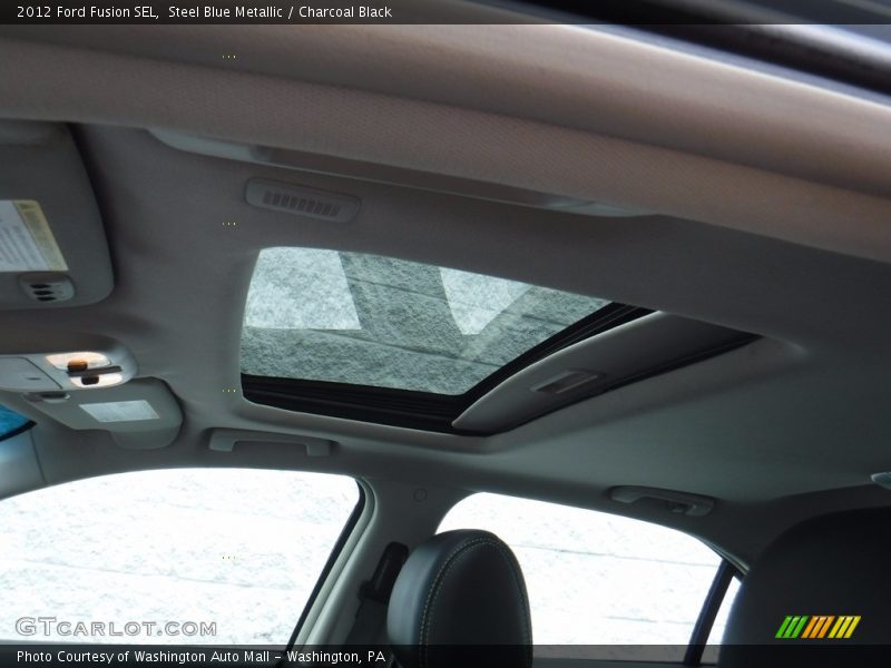 Steel Blue Metallic / Charcoal Black 2012 Ford Fusion SEL