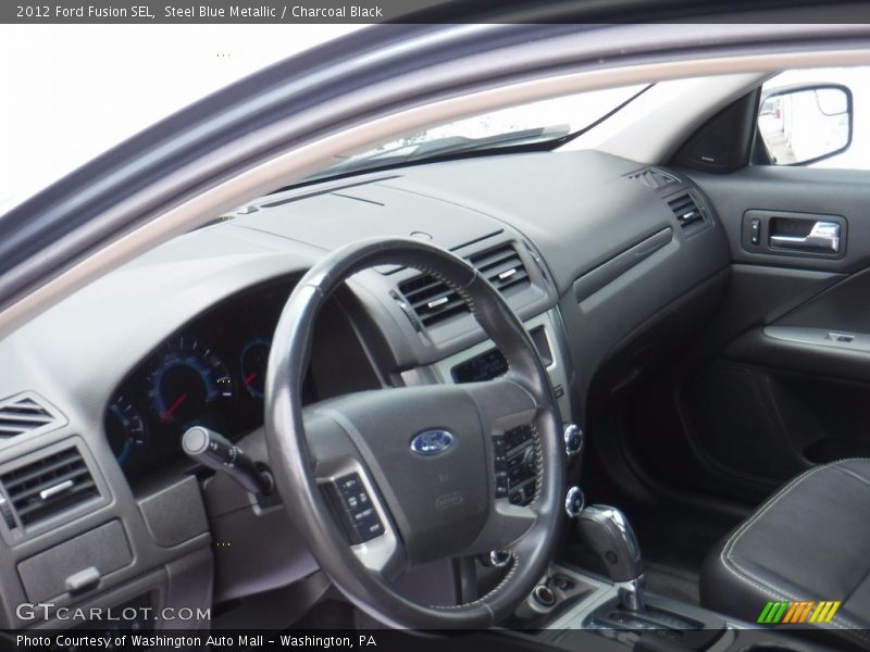 Steel Blue Metallic / Charcoal Black 2012 Ford Fusion SEL