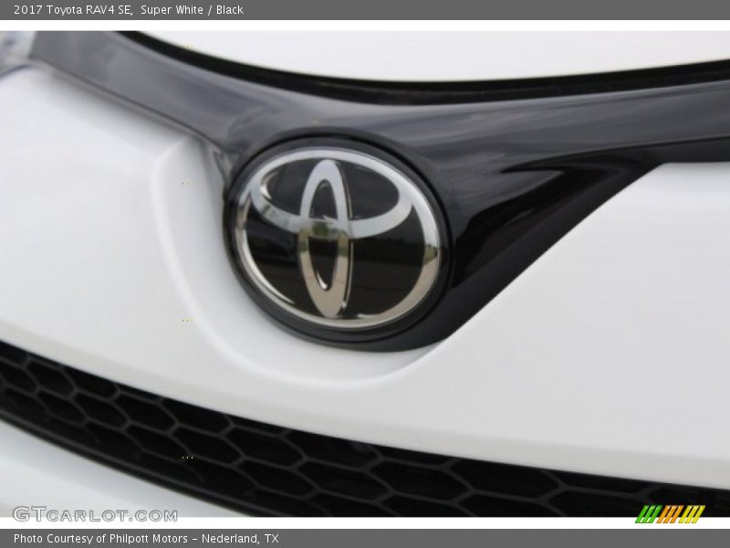 Super White / Black 2017 Toyota RAV4 SE