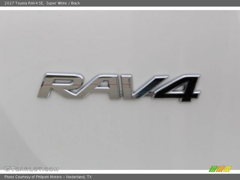 Super White / Black 2017 Toyota RAV4 SE