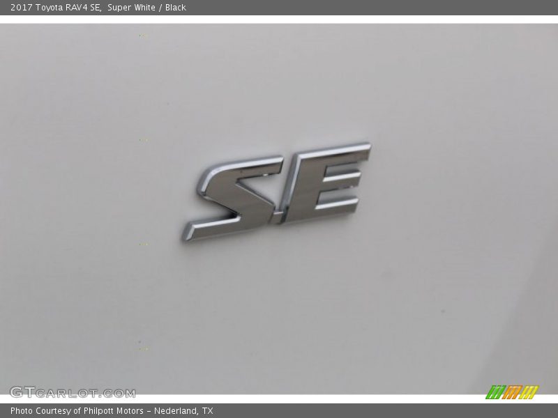 Super White / Black 2017 Toyota RAV4 SE