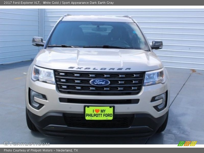 White Gold / Sport Appearance Dark Earth Gray 2017 Ford Explorer XLT