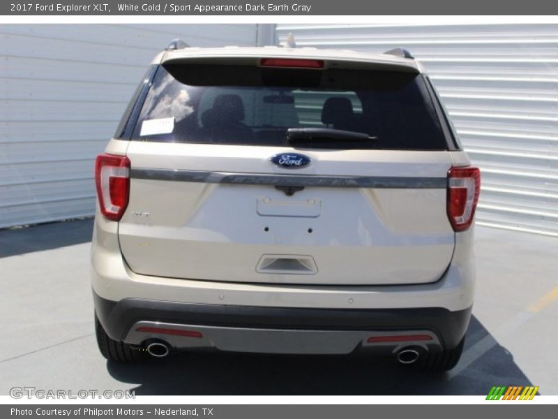 White Gold / Sport Appearance Dark Earth Gray 2017 Ford Explorer XLT