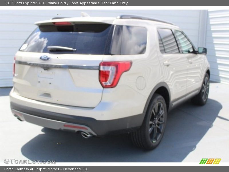 White Gold / Sport Appearance Dark Earth Gray 2017 Ford Explorer XLT