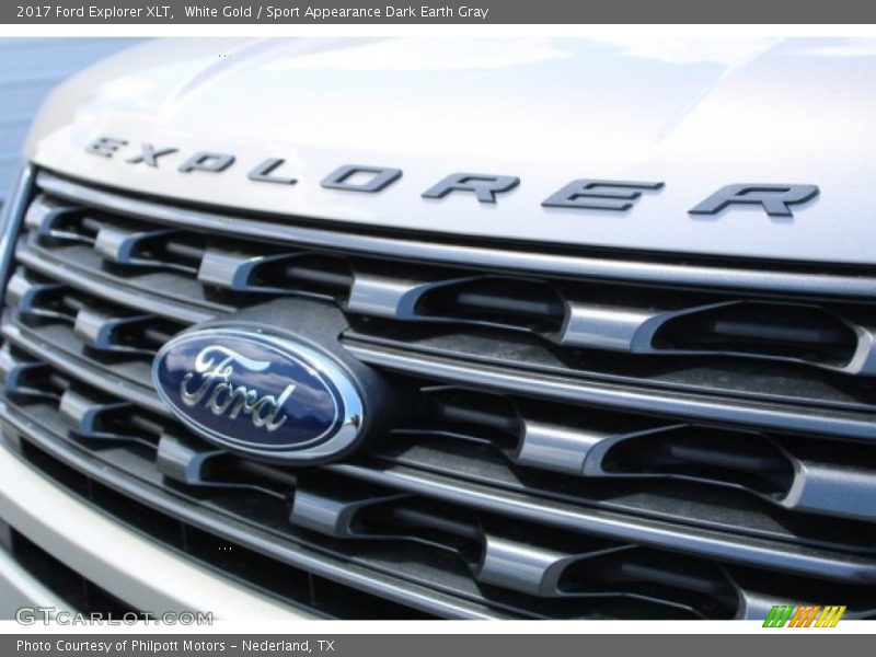 White Gold / Sport Appearance Dark Earth Gray 2017 Ford Explorer XLT