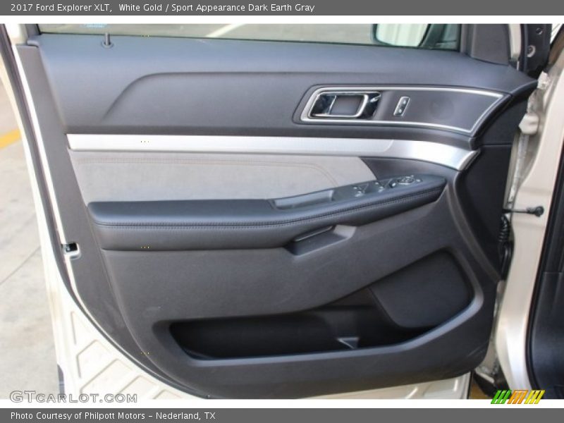 White Gold / Sport Appearance Dark Earth Gray 2017 Ford Explorer XLT