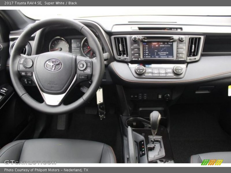 Super White / Black 2017 Toyota RAV4 SE