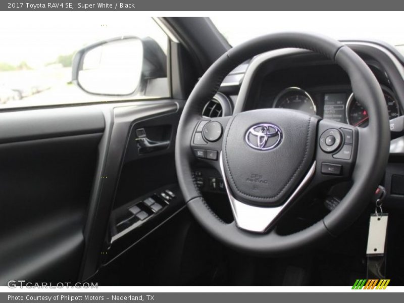 Super White / Black 2017 Toyota RAV4 SE