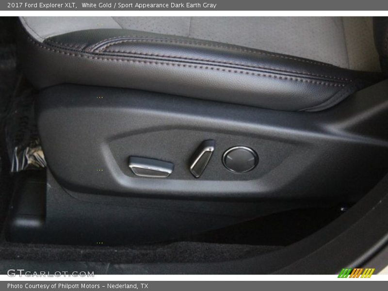 White Gold / Sport Appearance Dark Earth Gray 2017 Ford Explorer XLT