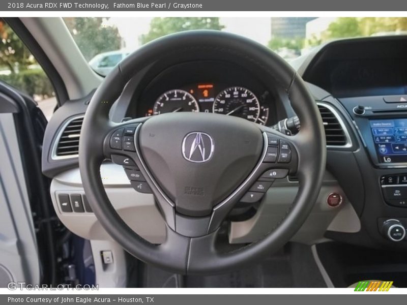 Fathom Blue Pearl / Graystone 2018 Acura RDX FWD Technology