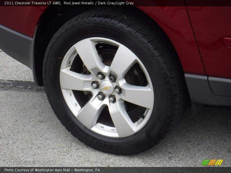 Red Jewel Metallic / Dark Gray/Light Gray 2011 Chevrolet Traverse LT AWD