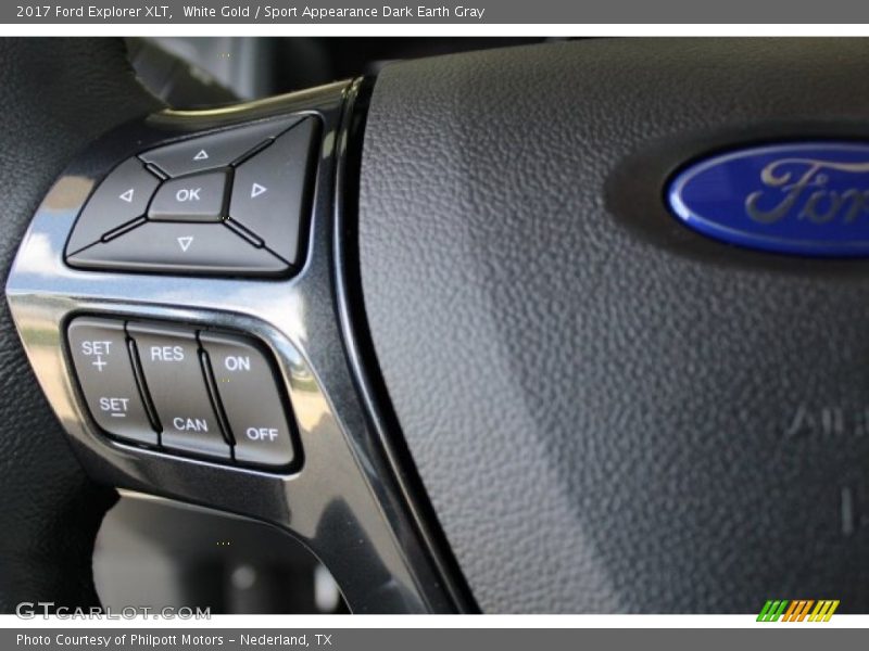 White Gold / Sport Appearance Dark Earth Gray 2017 Ford Explorer XLT