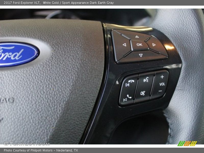 White Gold / Sport Appearance Dark Earth Gray 2017 Ford Explorer XLT