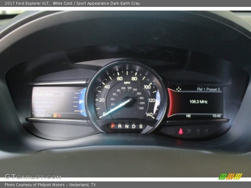 White Gold / Sport Appearance Dark Earth Gray 2017 Ford Explorer XLT