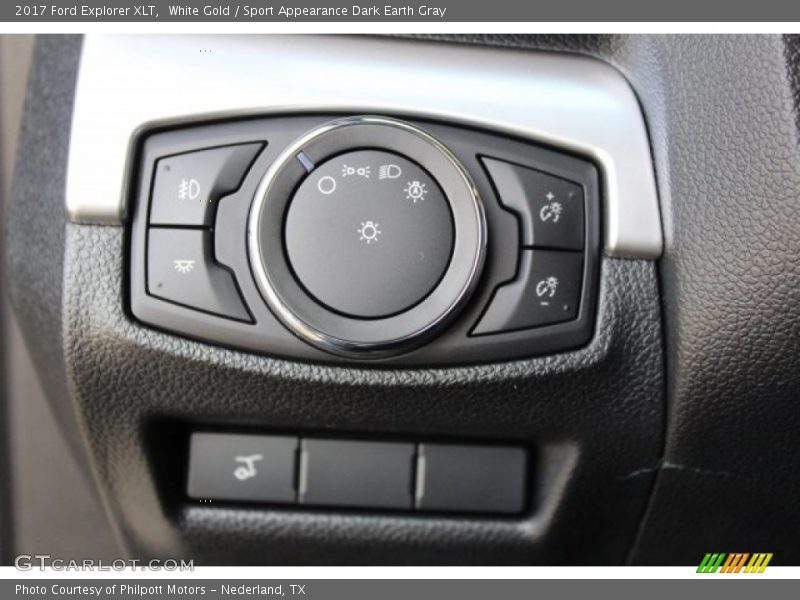 White Gold / Sport Appearance Dark Earth Gray 2017 Ford Explorer XLT
