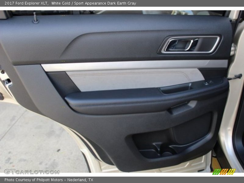 White Gold / Sport Appearance Dark Earth Gray 2017 Ford Explorer XLT