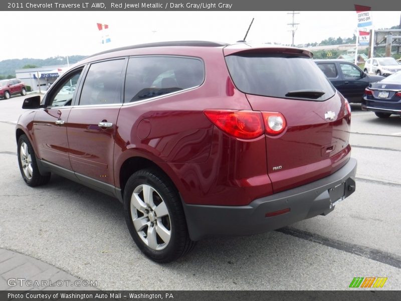 Red Jewel Metallic / Dark Gray/Light Gray 2011 Chevrolet Traverse LT AWD