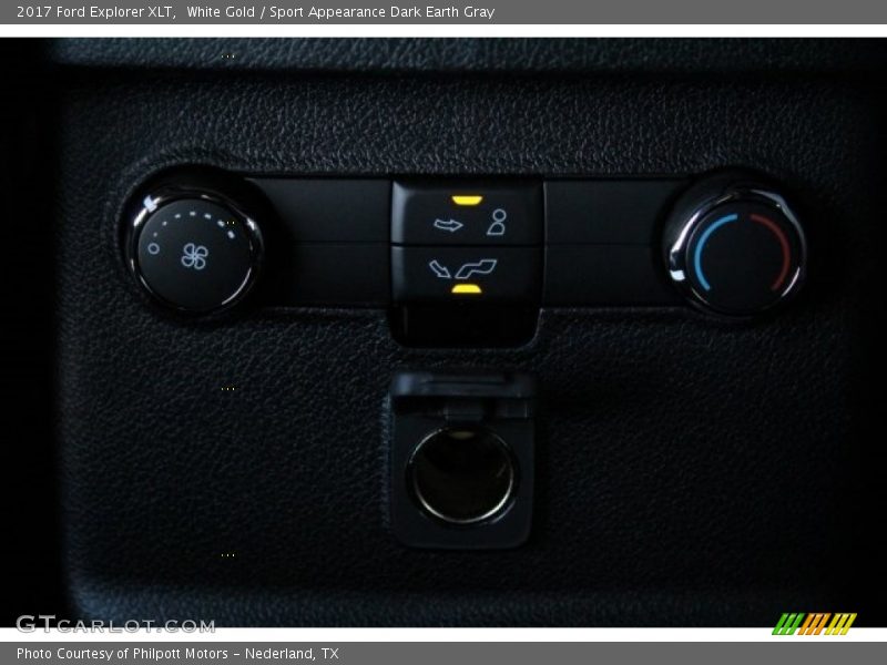 White Gold / Sport Appearance Dark Earth Gray 2017 Ford Explorer XLT