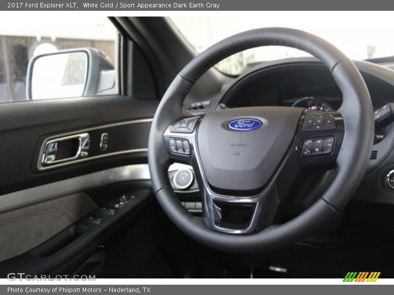 White Gold / Sport Appearance Dark Earth Gray 2017 Ford Explorer XLT