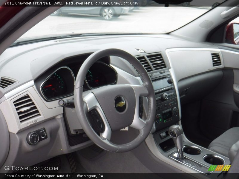 Red Jewel Metallic / Dark Gray/Light Gray 2011 Chevrolet Traverse LT AWD