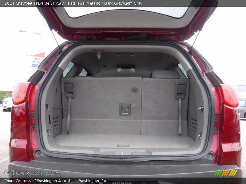 Red Jewel Metallic / Dark Gray/Light Gray 2011 Chevrolet Traverse LT AWD