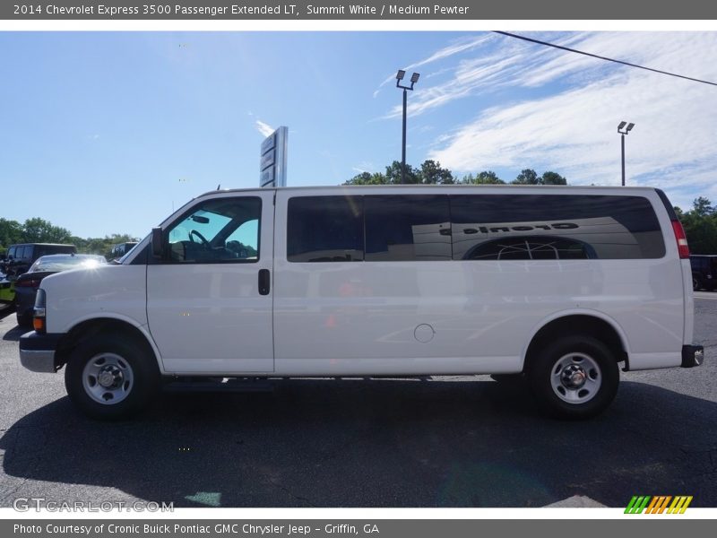 Summit White / Medium Pewter 2014 Chevrolet Express 3500 Passenger Extended LT
